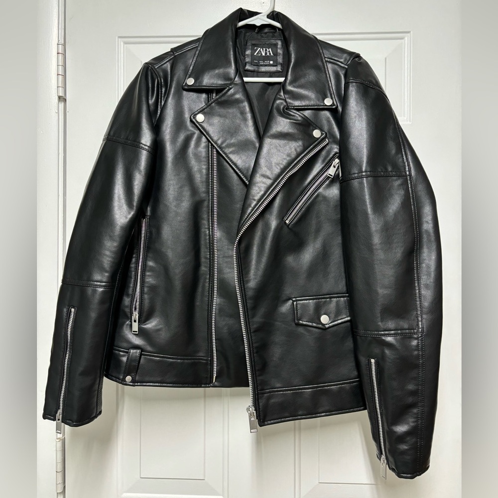 Men’s Zara leather jacket
